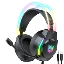 Headset Gamer Onikuma X26 Professional RGB / com Fio - Preto