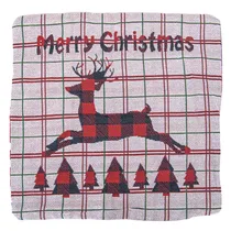 Capa de Almofada de Natal 43X43CM Estampa de Reno