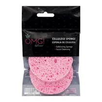 Esponja de Limpeza Facial Omg Esfoliação Rosa 2 Peças