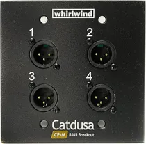 Placa de Parede Whirlwind Catdusa CP-M RJ45 para 4 Macho XLR