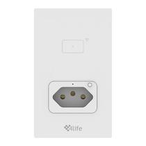 Interruptor de Parede 4LIFE Wi-Fi Smart Wall 1 Gang Light Touch Switch + Socket FLT11GWW / com 1 Botao / Bluetooth / Compativel com Alexa e Google Home / 100-240V ~50/ 60HZ / App Smart Life - Branco