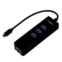 Adaptador Hub Sate USB p/ 3 USB + RJ45 Lan