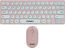 Teclado e Mouse Sem Fio Satellite AK-6031G Rosa (Português)
