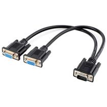 Cabo Adaptador VGA 2 Femea para VGA 1 Macho - Preto