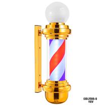 Barber Pole Giratorio com Globo 90CM Dourado 110V