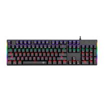 Teclado Gamer T-Dagger TGK-310-RD Naxos Rainbow com Fio - Preto