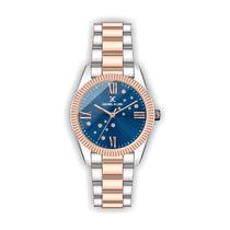 Relogio Analogico Feminino Daniel Klein Premium DK.1.12463-4 - Prata e Rosa Ouro