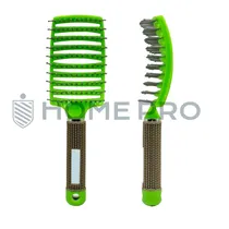 Escova de Pentear Cabelo e Desembaraçar Raquete Profissional - Verde