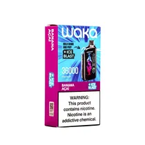 Vape Descartável Waka Blast 36000 Puffs 5% Nicotina - Banana Açaí