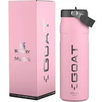 Garrafa Térmica Stanley X Messi Goat The Aerolight Iceflow Bottle Flip Straw 2.0 710ML - Pink