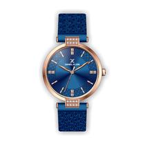 Relogio Analogico Feminino Daniel Klein Premium DK.1.12470-7 - Rosa Ouro e Azul