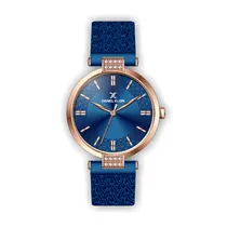 Relógio Analógico Feminino Daniel Klein Premium DK.1.12470-7 - Rosa Ouro e Azul