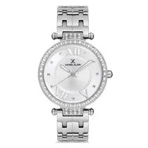 Relógio Analógico Feminino Daniel Klein DK.1.12744-4 Premium Ladies / Pulseira de Aço Inoxidável - Prata
