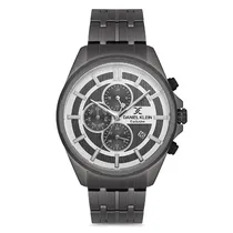 Relogio Analógico Masculino Daniel Klein DK.1.12706-6 Exclusive Gents / Pulseira de Aço Inoxidável - Preto