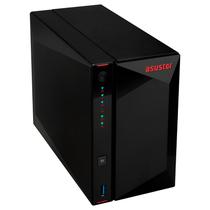 Servidor Nas Storage Asustor AS5202T Intel Celeron de 2.0GHZ / 2GB de Ram / 2 Baias / USB / Lan - Preto