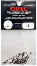 Anzol Top Fishing Chinu Duplo Encastoado Rigido 04 com 5 PCS