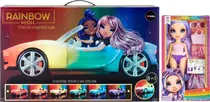 Kit Carro Color Change + Boneca Violet Willow Rainbow High - MGACOM52677