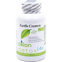 Suplemento Earths Creation Colon Detox - 100 Capsulas