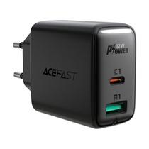 Carregador Acefast A5 Dual Port USB-C + USB-A BLK 32W PD32W