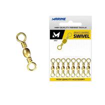 Marine Pesca Accesorios Brass Barrel Swivel CT Acero Inoxidable 50 Unidades Dorado