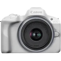 Câmera Canon Eos R50 Mirrorless 4K Kit RF-s 18-45MM F/4.5-6.3 Is STM - Branco