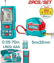 Kit Medidor Laser de Distancia + Fita Metrica - Total TLDD241201