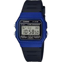 Relogio Casio F-91WM-2ADF Unissex Digital - Preto/Azul