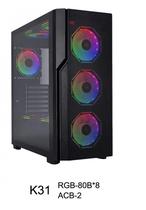 Gabinete Sate K31 8 Fan e-ATX Preto