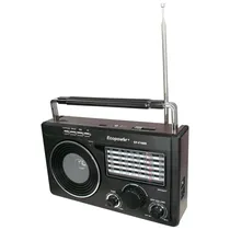 Rádio Portátil Ecopower EP-F100B - USB/SD/Aux - AM/FM - Bluetooth - Preto