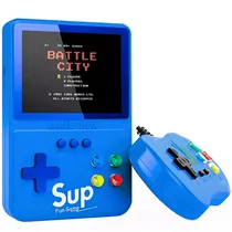 Console Portátil Game Box Sup K31 Plus de 3.5" com 500 Jogos - Azul + Controle (Inglês/Chinês)