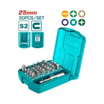 Kit de Puntas Destornillador Tipo Broca Total TACSD10306 30 Piezas