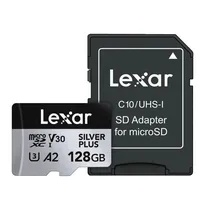 Memória Micro SD 128GB Lexar Professional Silver Plus 205-150MB/s C10 (LMSSIPL128G-Bnang)