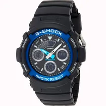 Relógio Masculino Casio G-Shock AW-591-2ADR - Preto/Azul
