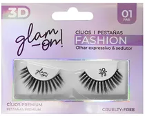 Cílios Postiços Glam-On Natural 3D/73 - 1 Par
