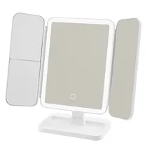 Espelho Portatil para Maquiagem Satellite A-M15 USB-C LED - Branco