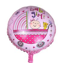 Balao para Festas Baby Girl Redondo Rosa