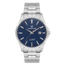 Relogio Analogico Masculino Daniel Klein DK.1.12755-6 Premium Gents / Pulseira de Aco Inoxidavel - Prata/Azul