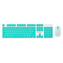 Teclado e Mouse FTX FTXGK600 Wireless/Portugues Branco e Verde