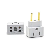 Plugue Adaptador de Tomada Universal 10A/20A Padrão Novo e Antigo