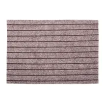 Tapete de Piso 38X58CM Texturizado Marrom com Listras