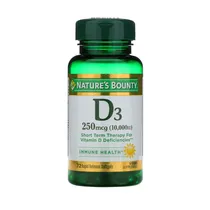Vitamina Nature´s Bounty Vitamin D 250 MCG 10,000IU 72 Cápsulas