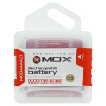 Pilha Mox Recarregavel MOB4AAA23 com 4 Pilhas AAA / 2300MAH