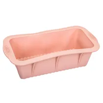 Forma de Silicone Retangular com Alças - Rosa