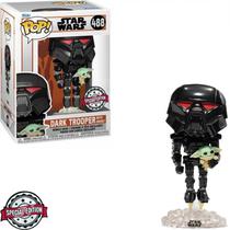 Funko Pop Star Wars Mandalorian Dark Trooper W/The Child *Ex* 488