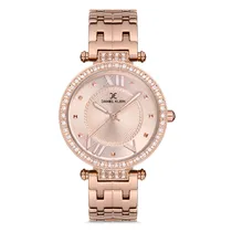Relógio Analógico Feminino Daniel Klein DK.1.12744-3 Premium Ladies / Pulseira de Aço Inoxidável - Rose Gold