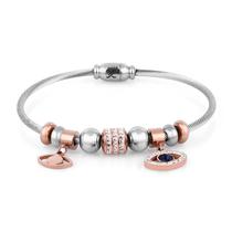 Pulseira Feminina Daniel Klein DKJ.3.2088-3 - Prata/Rose Gold