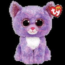 TY Peluches TY Beanie Boos Cassidy Gato Lavanda Mediano Tela Poliester 3 Anos + Multicolor