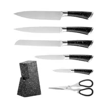 Kit de Facas para Cozinha Rich Chef 7 Em 1 K-558 com Base