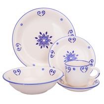 Conjunto de Porcelana 20PZ Flores Azuis