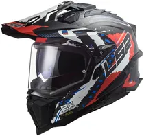 Capacete para Moto LS2 Explorer Carbon Extend MX701 - Tamanho 3XL (65-66) - Matt/ Vermelho